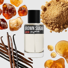 Brown Sugar scent notes — vanilla, brown sugar, amber, tonka, musk — Larcin