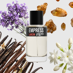 Empress scent notes — vanilla, lavender, soft woods — Larcin